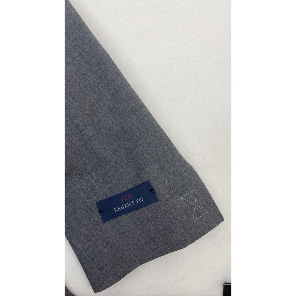Brooks Brothers Men's Gray  Wool Regent Blazer 40R  And Classic Pants Set 34x37